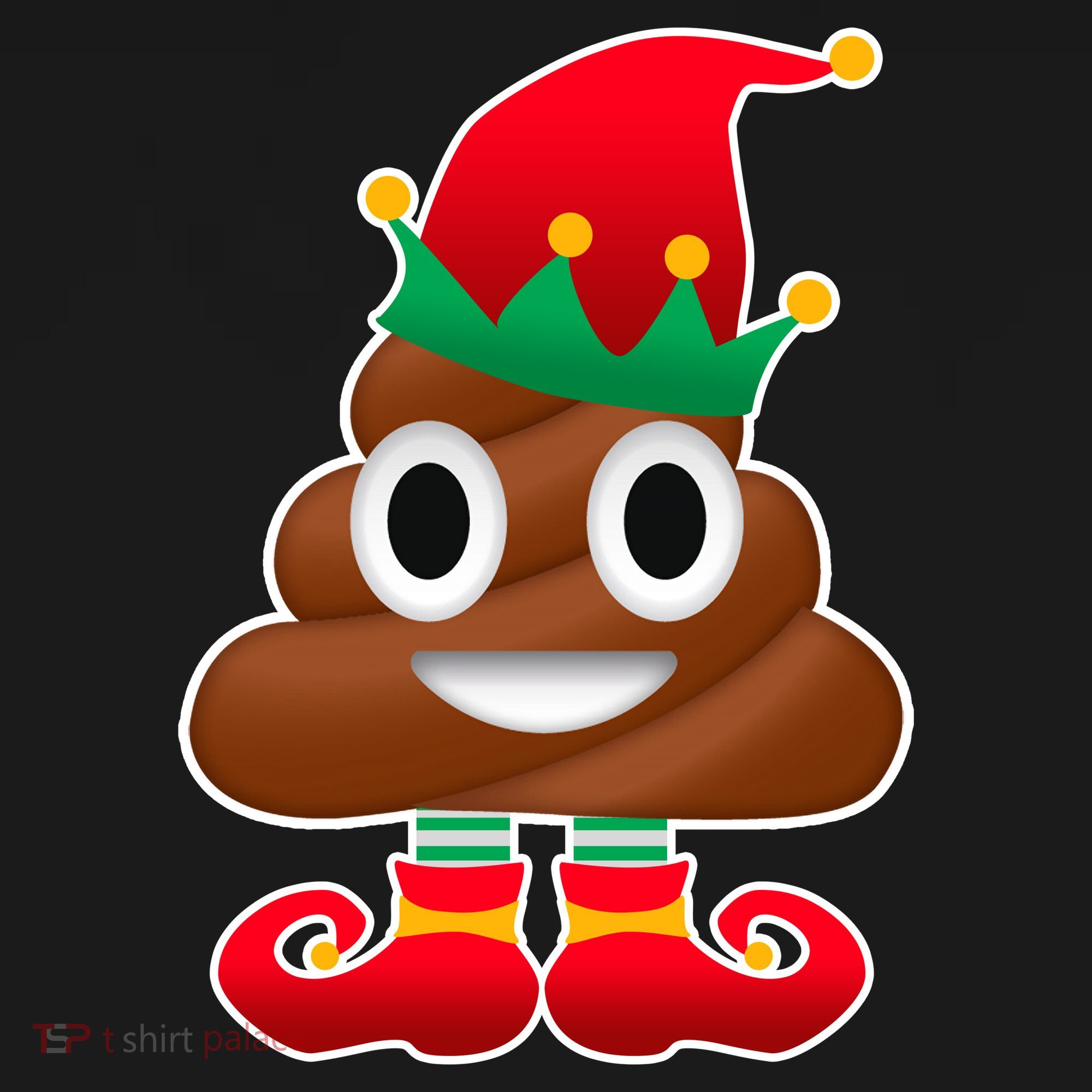 Santa Poop Emoji Christmas Polo