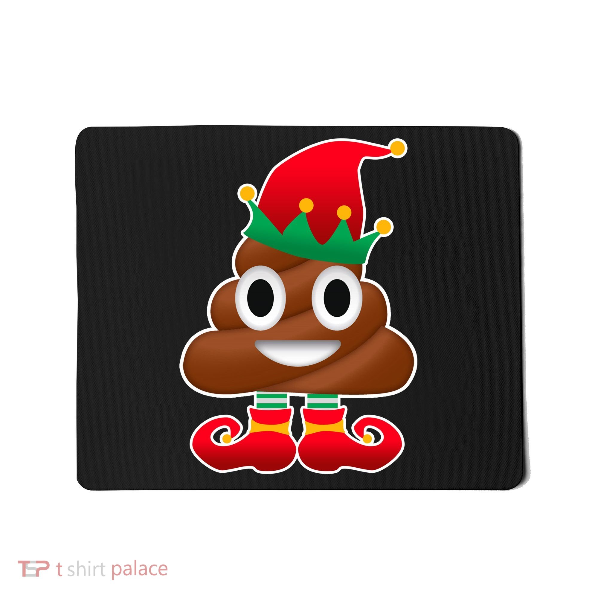 Santa Poop Emoji Christmas Mousepad