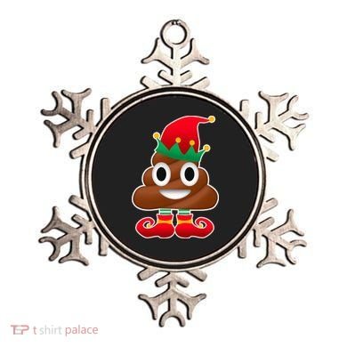 Santa Poop Emoji Christmas Ornament
