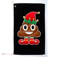 Santa Poop Emoji Christmas Golf Towel thumb 0