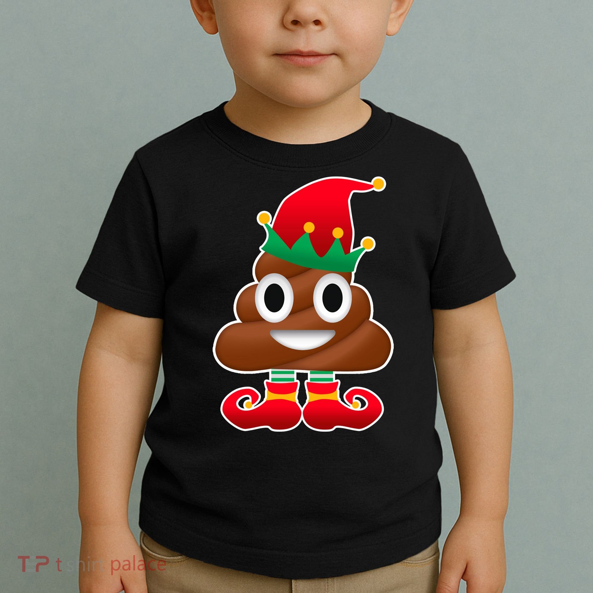 Santa Poop Emoji Christmas Toddler T-Shirt