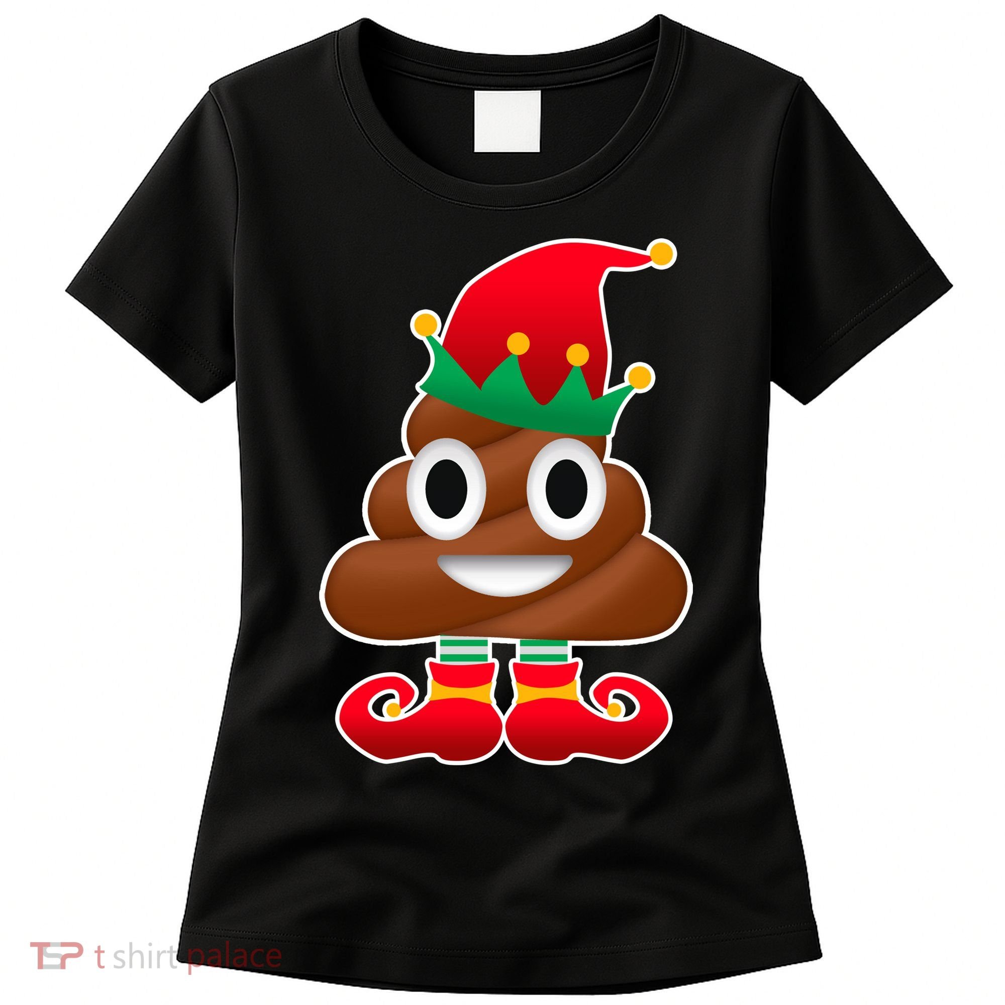 Santa Poop Emoji Christmas Women's T-Shirt