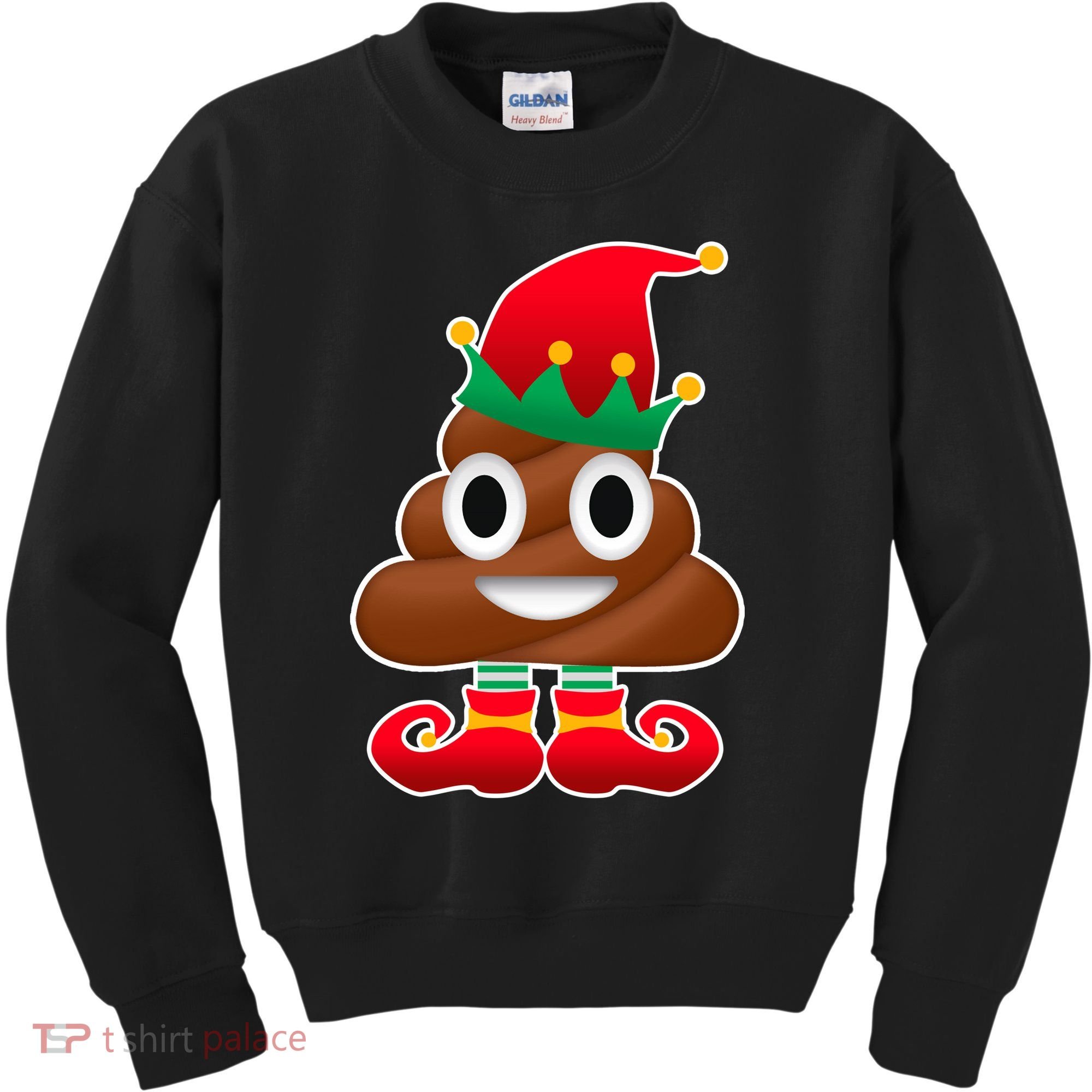 Santa Poop Emoji Christmas Kids Sweatshirt