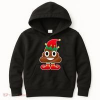 Santa Poop Emoji Christmas Kids Hoodie thumb 0