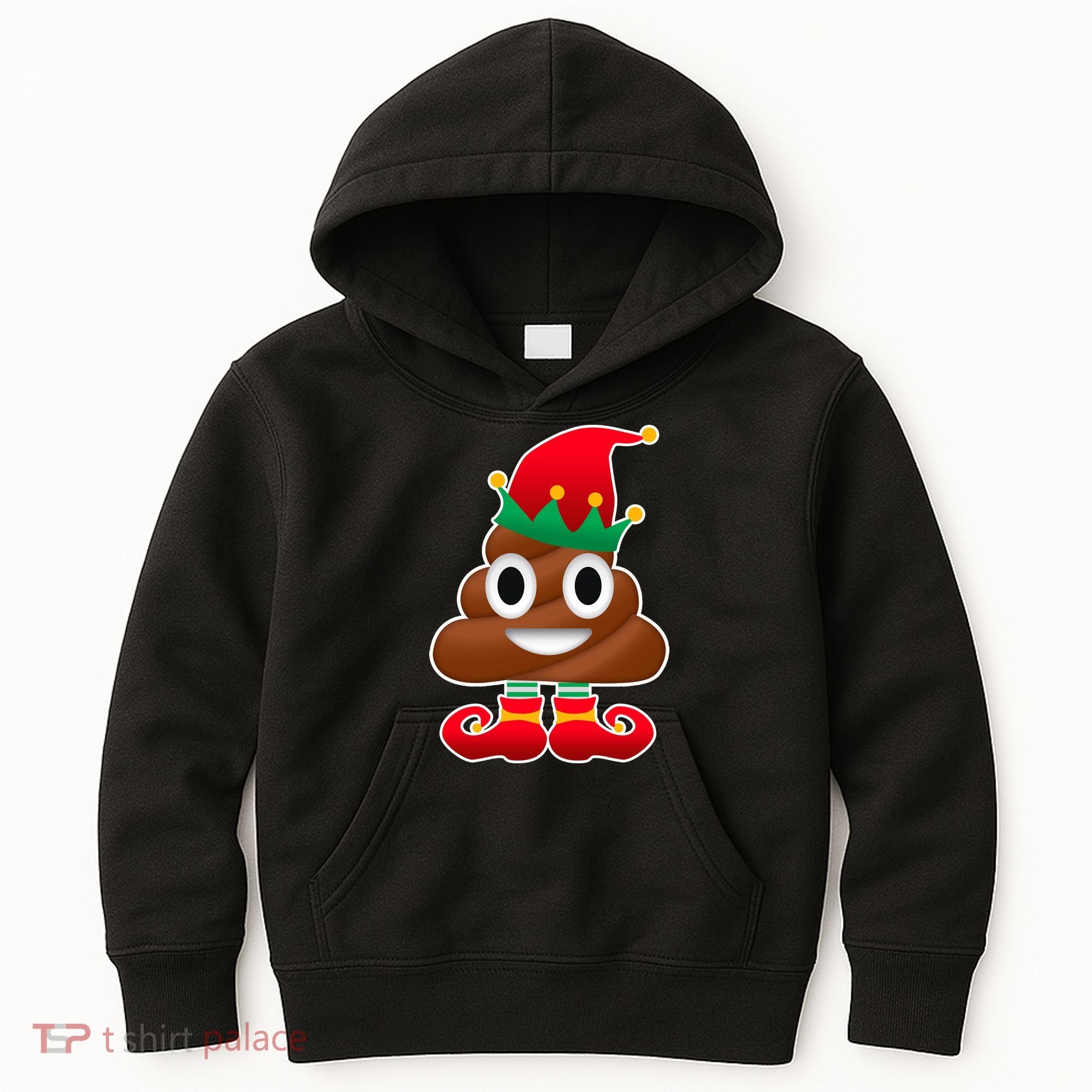 Santa Poop Emoji Christmas Kids Hoodie