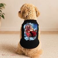 Santa Reindeer Sleigh Flying Over Snow Doggie Tank thumb 2