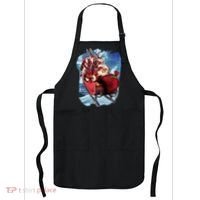 Santa Reindeer Sleigh Flying Over Snow Apron thumb 0