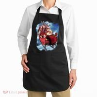 Santa Reindeer Sleigh Flying Over Snow Apron thumb 2