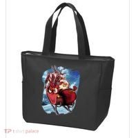 Santa Reindeer Sleigh Flying Over Snow Tote Bag thumb 3