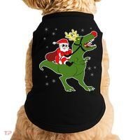Santa Riding T-Rex Doggie Tank thumb 0
