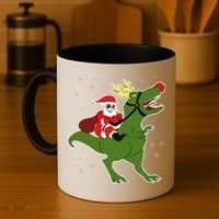 Santa Riding T-Rex Coffee Mug thumb 4