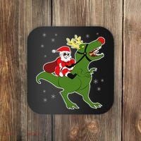 Santa Riding T-Rex Coaster thumb 0