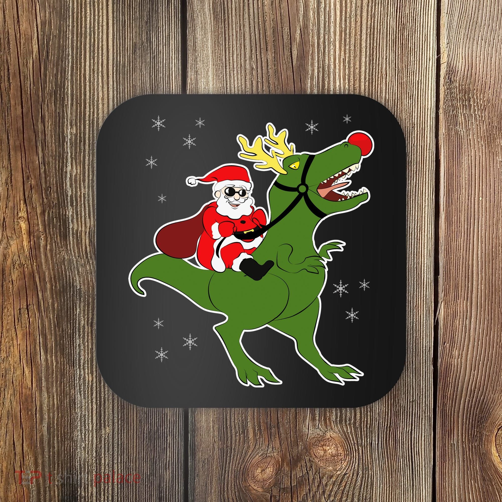 Santa Riding T-Rex Coaster