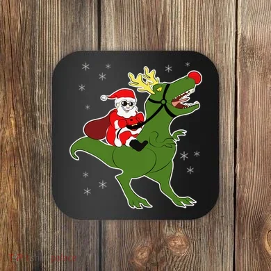 Santa Riding T-Rex Coaster
