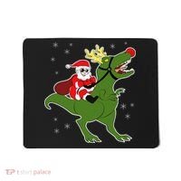 Santa Riding T-Rex Mousepad thumb 0