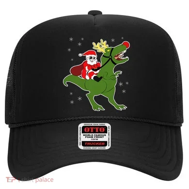 Santa Riding T-Rex Hat