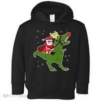 Santa Riding T-Rex Toddler Hoodie thumb 0