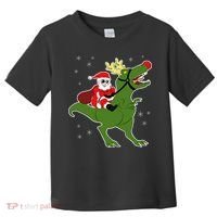 Santa Riding T-Rex Toddler T-Shirt thumb 0