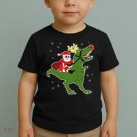 Santa Riding T-Rex Toddler T-Shirt thumb 2