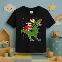 Santa Riding T-Rex Toddler T-Shirt thumb 3