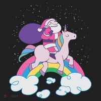 Santa Riding Unicorn Women's Sweatshirt thumb 2