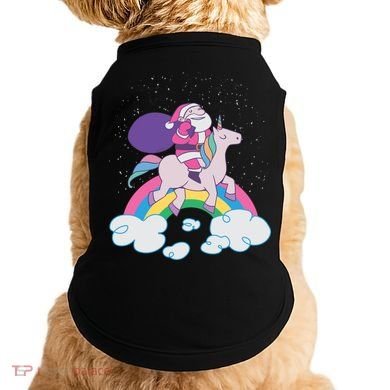Santa Riding Unicorn Doggie Tank