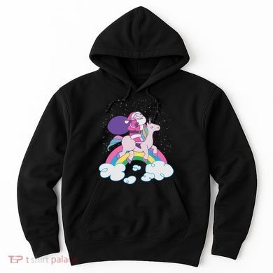 Santa Riding Unicorn Hoodie