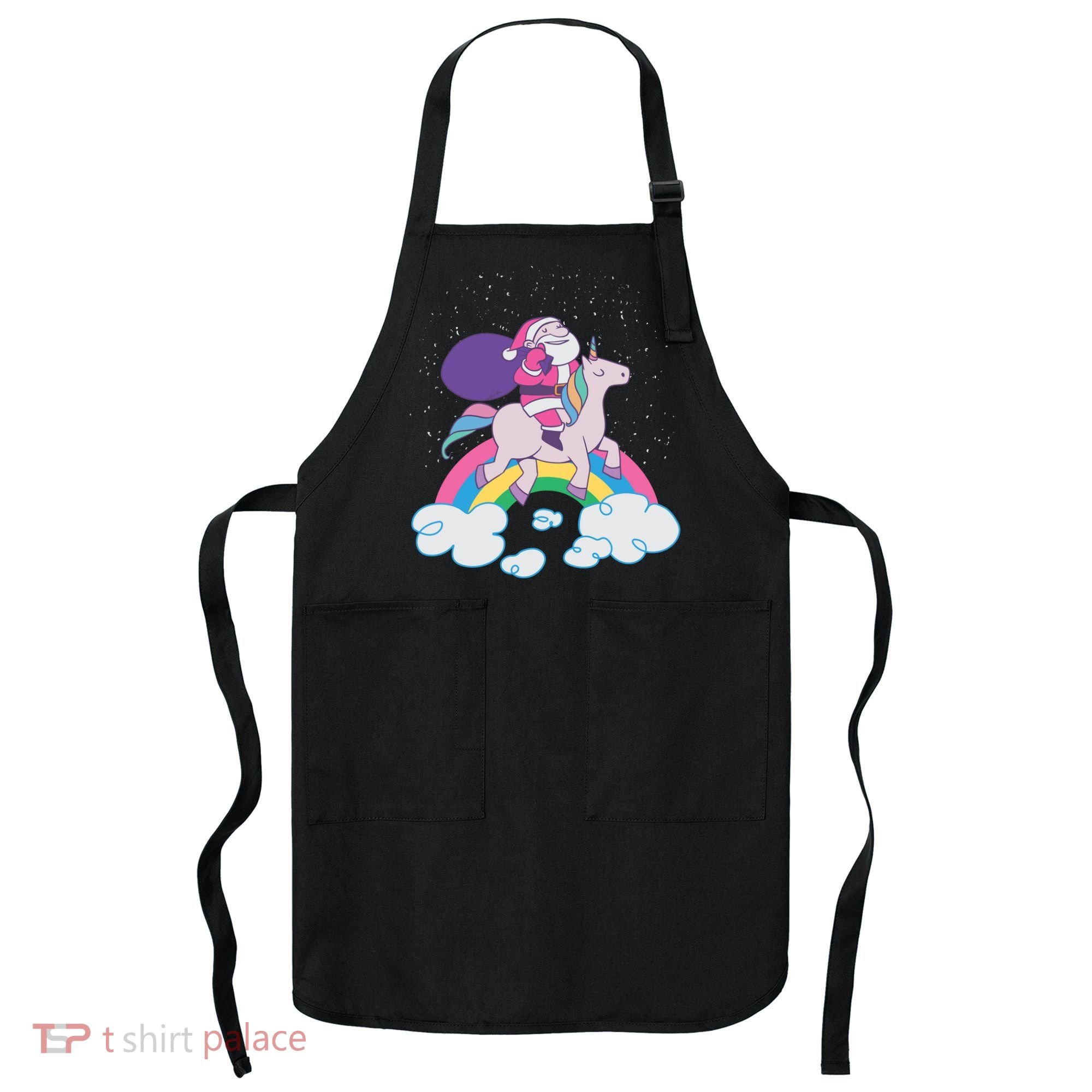 Santa Riding Unicorn Apron