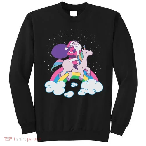 Santa Riding Unicorn Sweatshirt