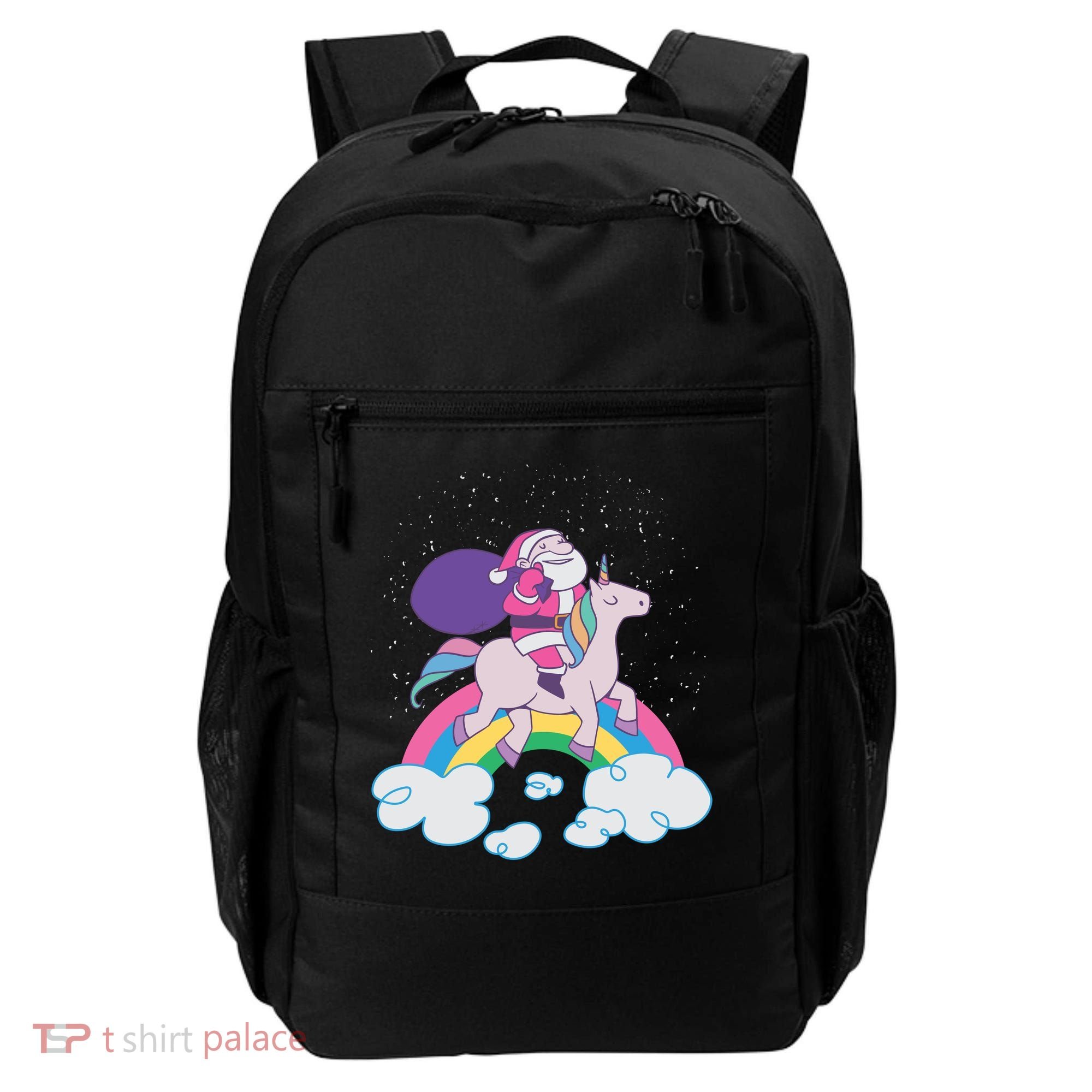 Santa Riding Unicorn Backpack