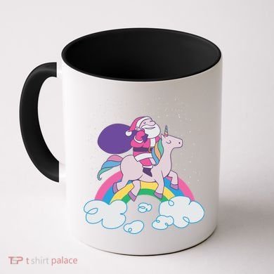 Santa Riding Unicorn Coffee Mug