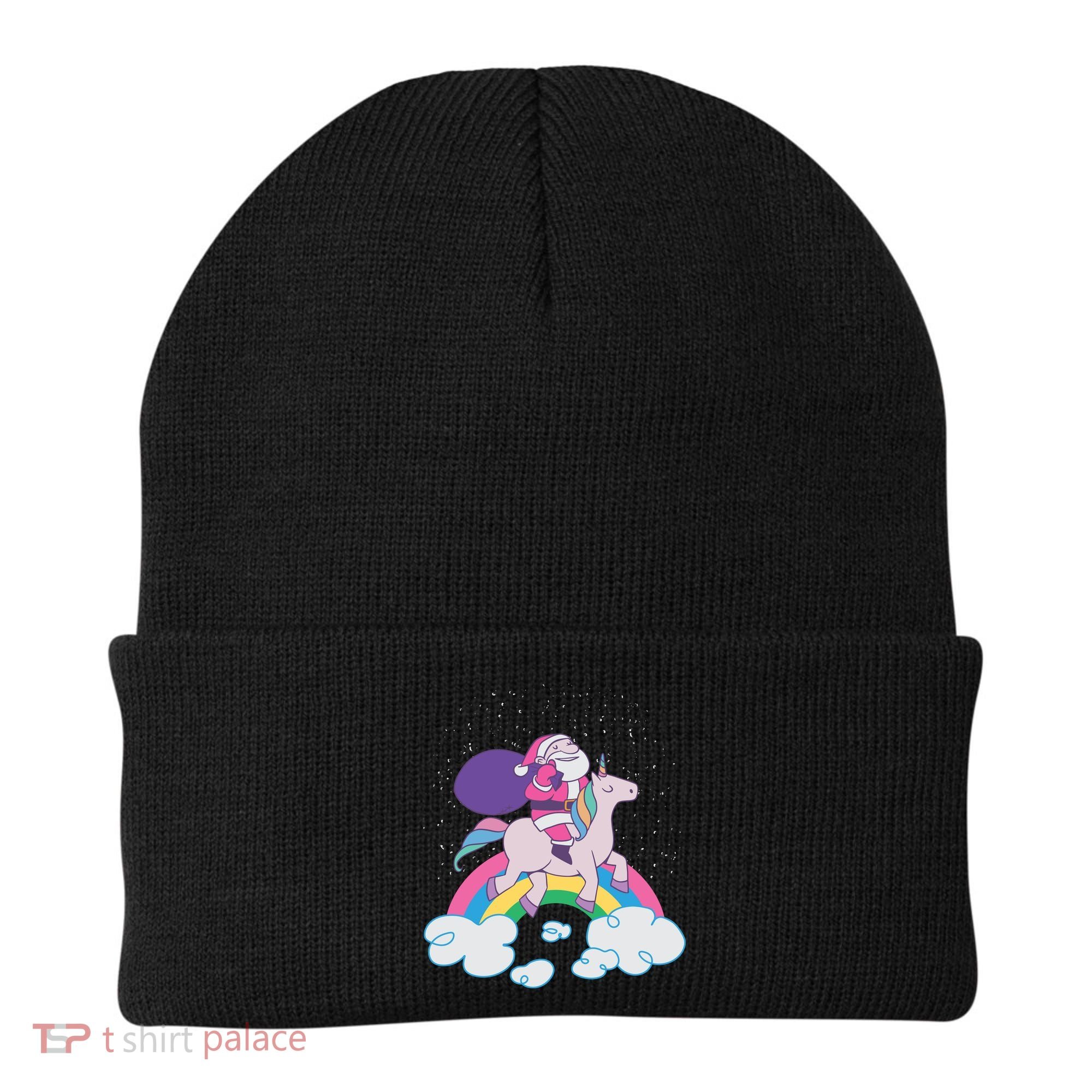 Santa Riding Unicorn Beanie