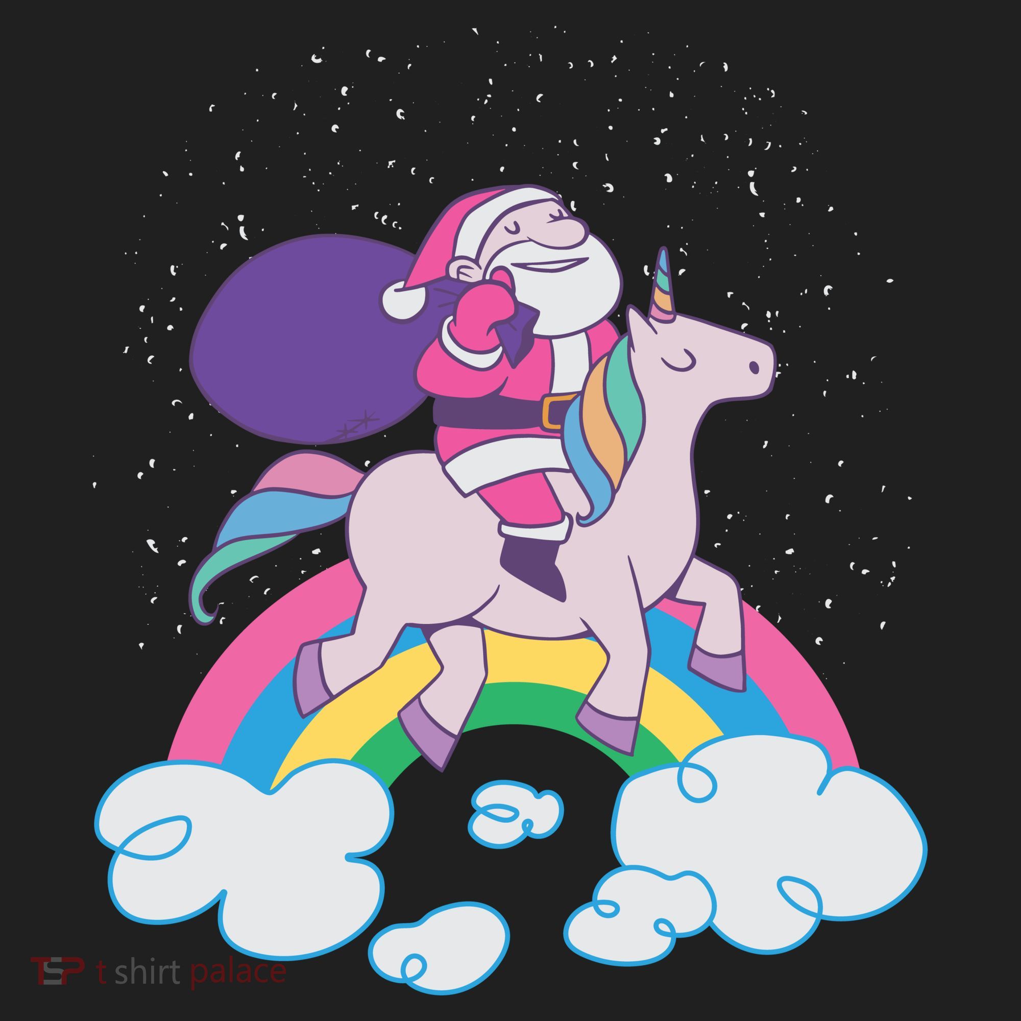 Santa Riding Unicorn Beanie