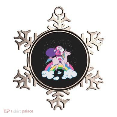 Santa Riding Unicorn Ornament