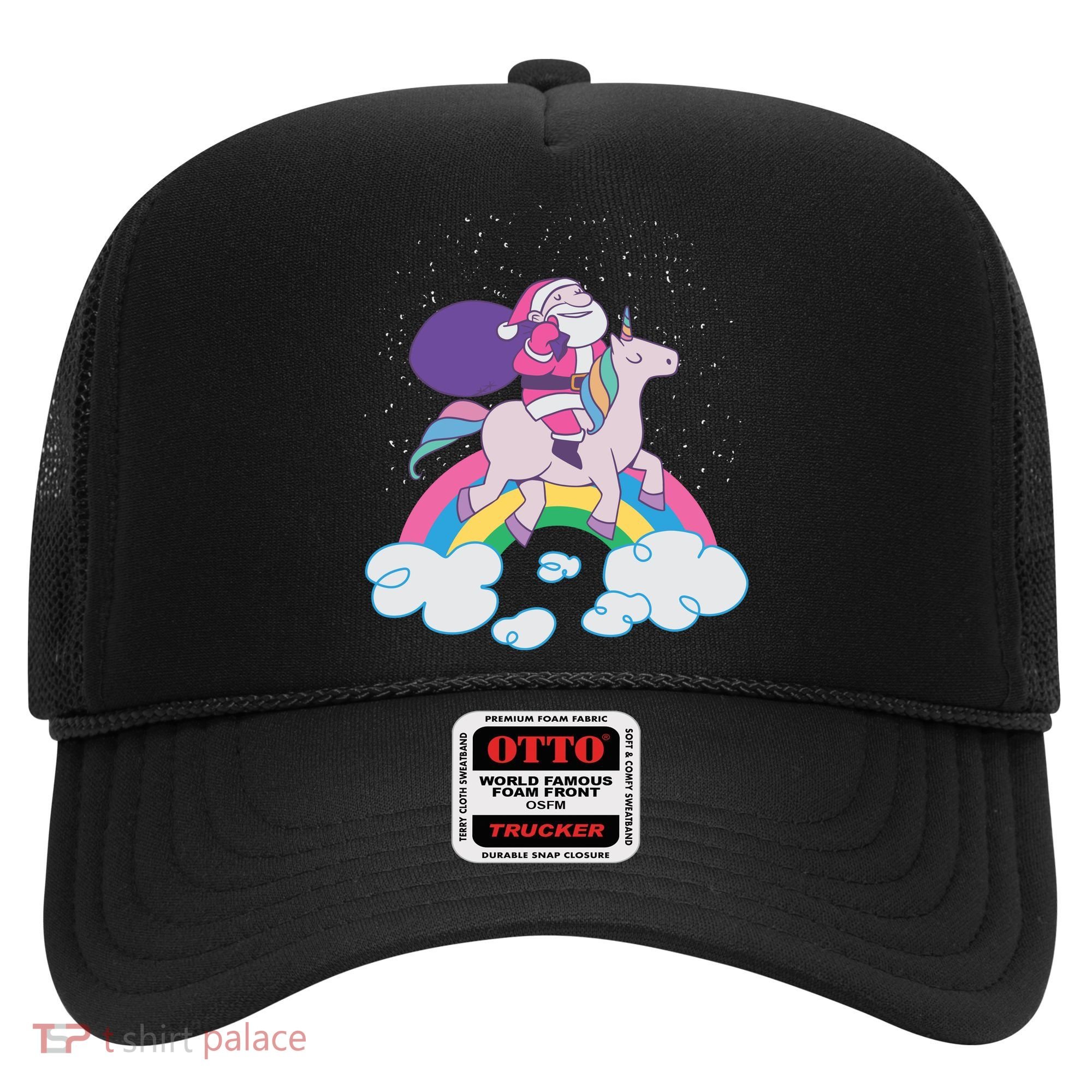 Santa Riding Unicorn Hat