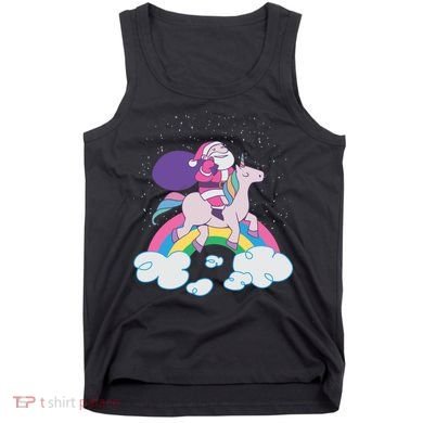 Santa Riding Unicorn Tank Top