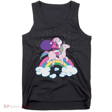 Santa Riding Unicorn Tank Top