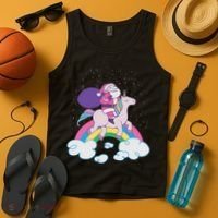 Santa Riding Unicorn Tank Top thumb 4