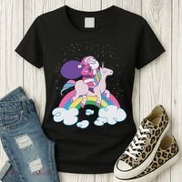 Santa Riding Unicorn Women's T-Shirt thumb 3