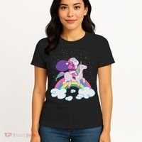 Santa Riding Unicorn Women's T-Shirt thumb 4