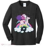 Santa Riding Unicorn Kids Long Sleeve Shirt thumb 0