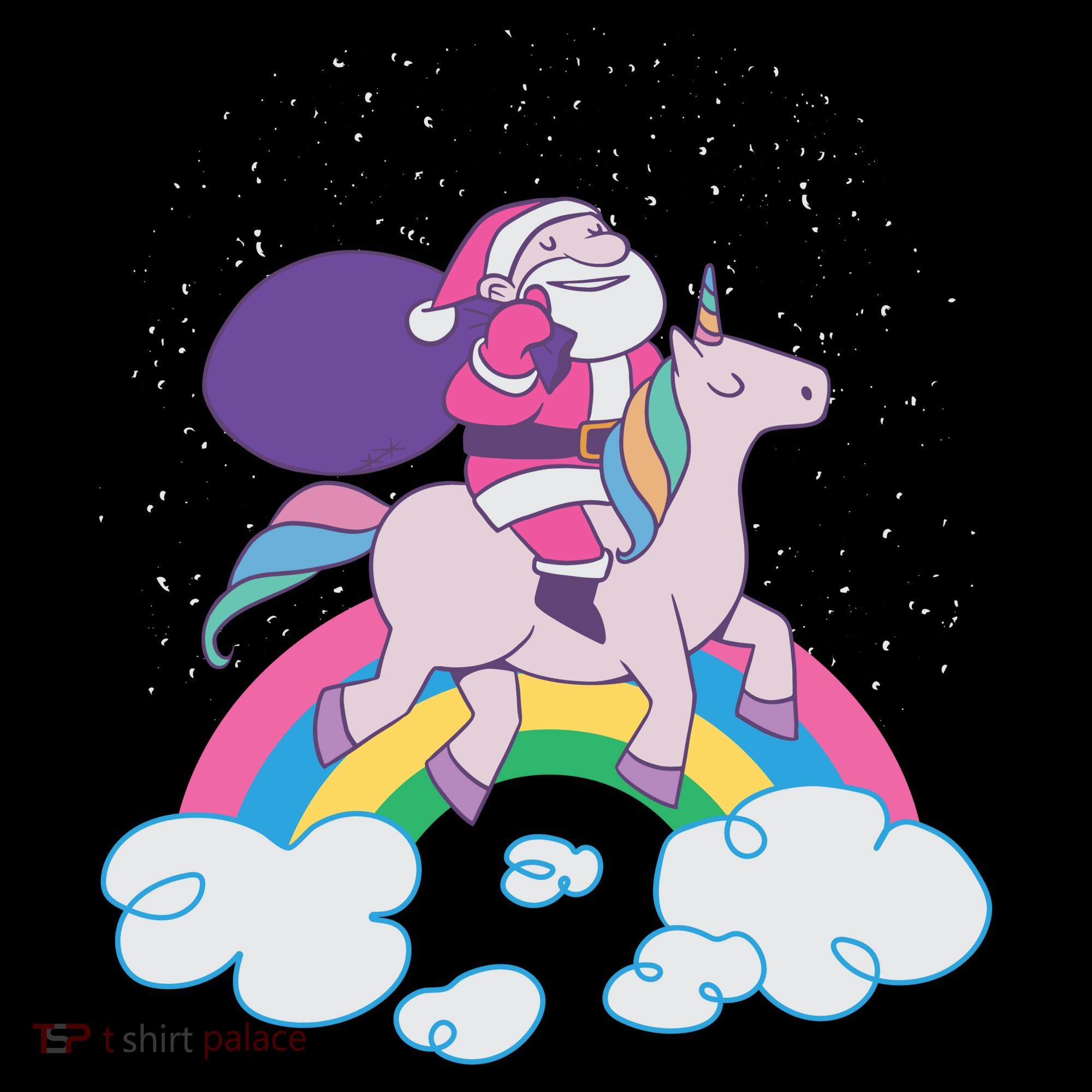 Santa Riding Unicorn Tote Bag