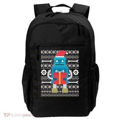 Santa Robot Ugly Christmas Backpack