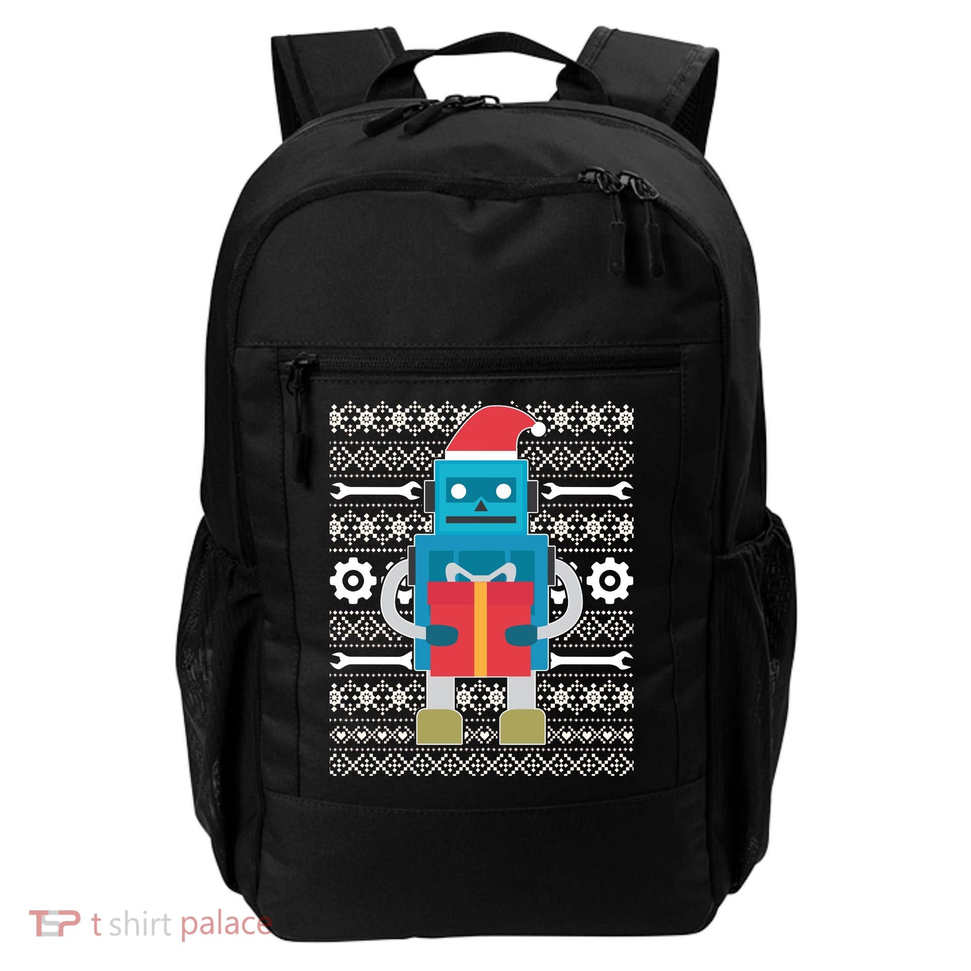 Santa Robot Ugly Christmas Backpack