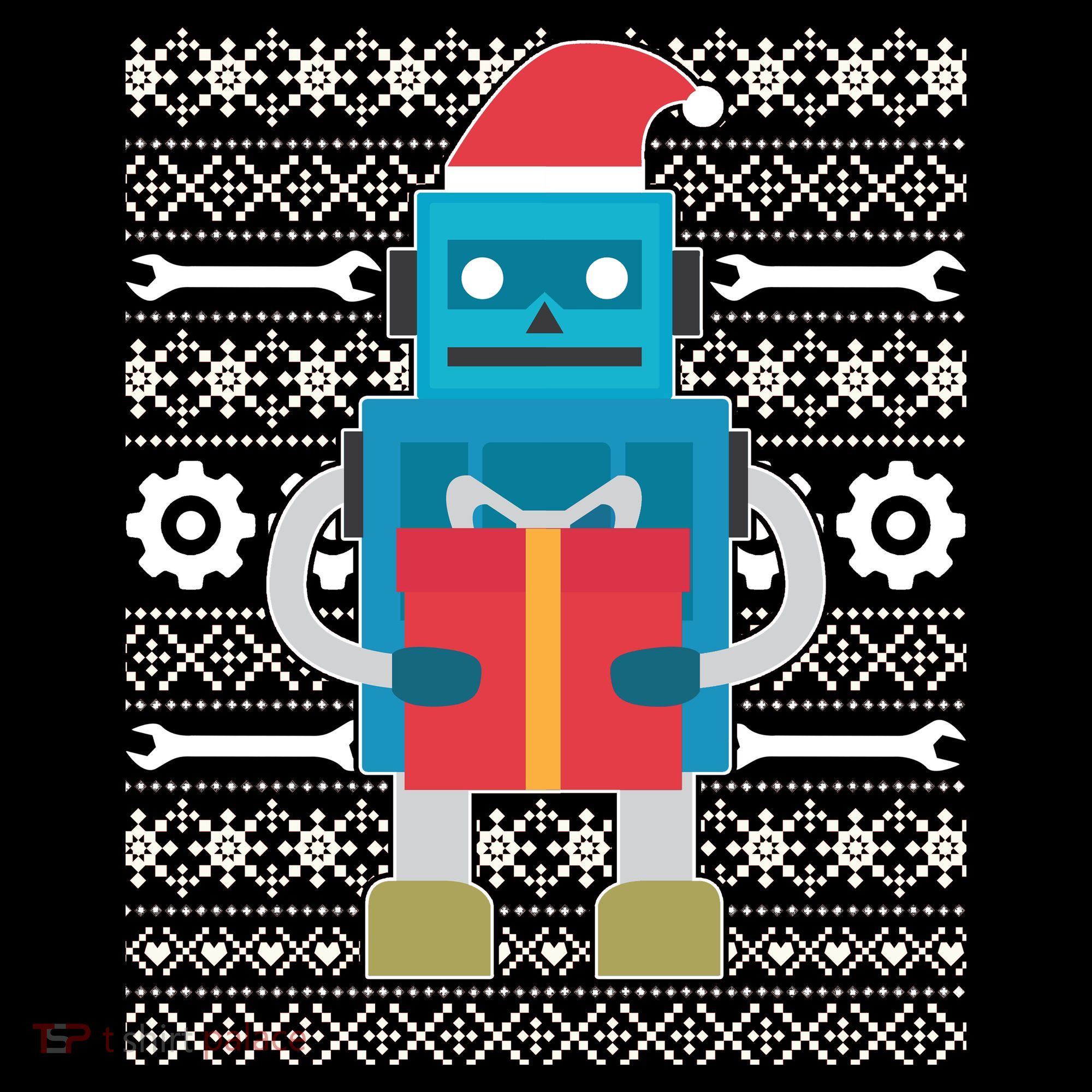 Santa Robot Ugly Christmas Backpack