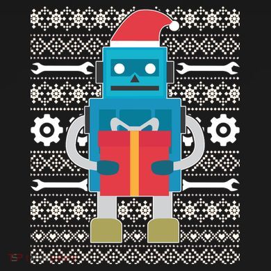 Santa Robot Ugly Christmas Bucket Hat