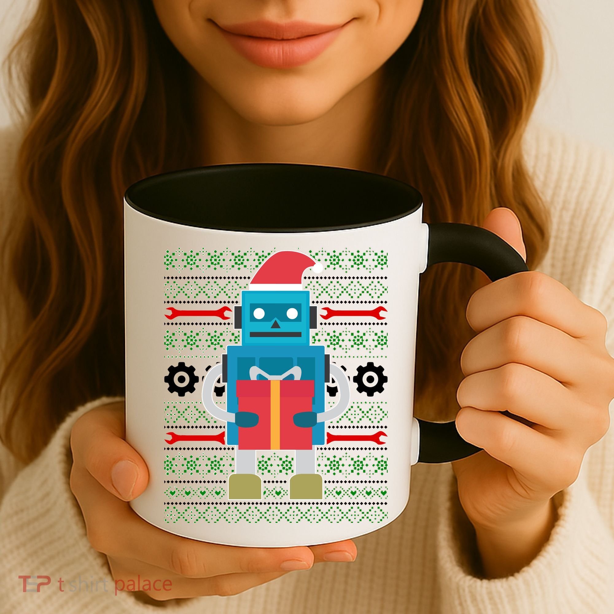 Santa Robot Ugly Christmas Coffee Mug