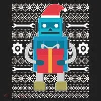Santa Robot Ugly Christmas Beanie thumb 2