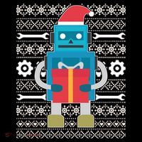 Santa Robot Ugly Christmas Women's Hoodie thumb 2