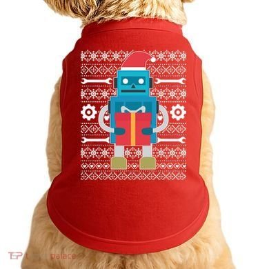 Santa Robot Ugly Christmas Doggie Tank